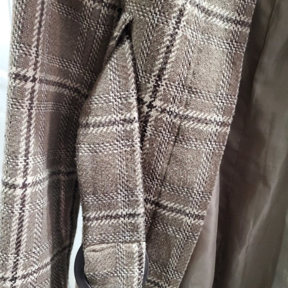 SOLD- COSTA BLANCA-Canada- Plaid Peacoat- Size 4 (Wool Blend) - Picture 9 of 11